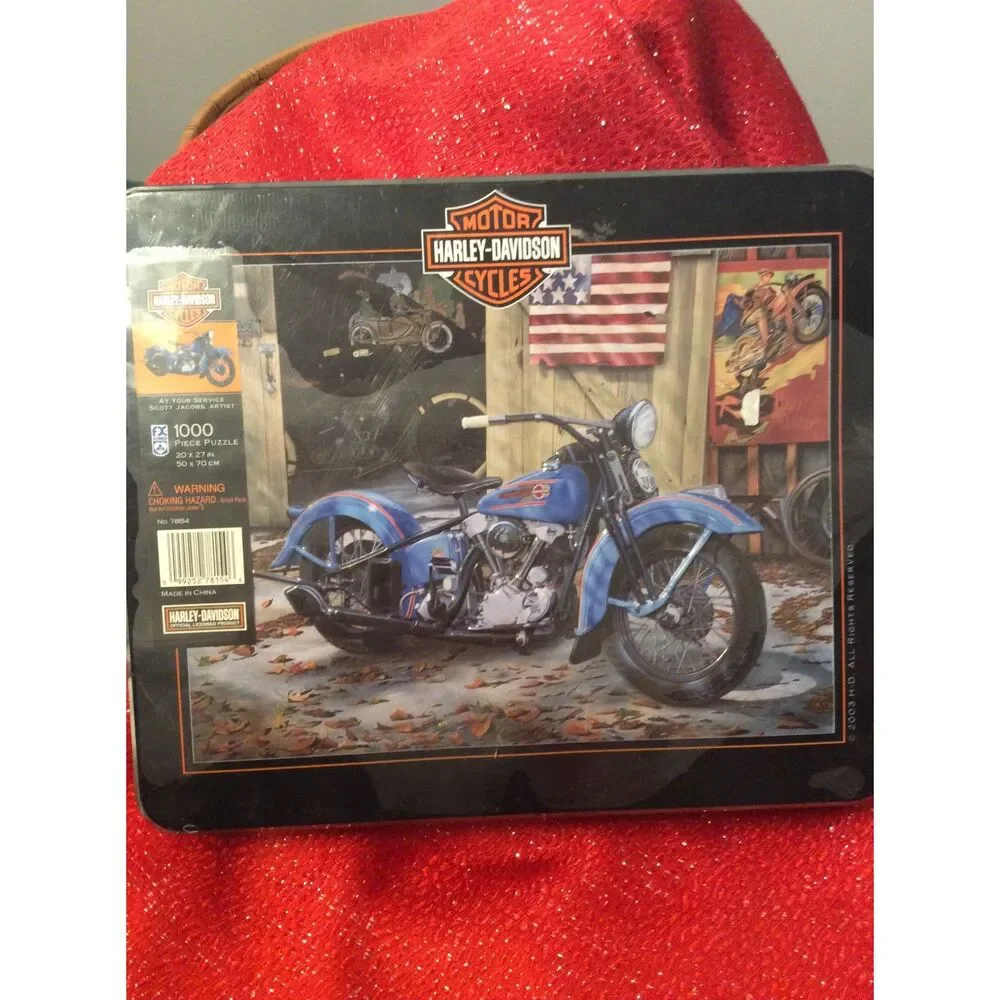 Harley Davidson 2003 Puzzle and Collectors Metal Tin 1000 pieces New